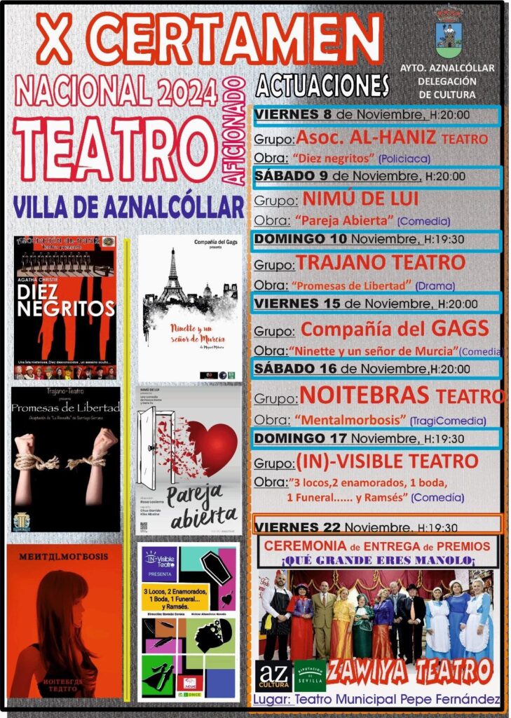 X Certamen Nacional de Teatro Aficionado «Villa de Aznalcóllar»